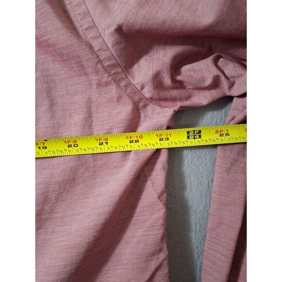 Charles Tyrwhitt Dress Shirt Men's Large SLIM FIT Stretch Cotton Solid Red - Picture 6 of 8